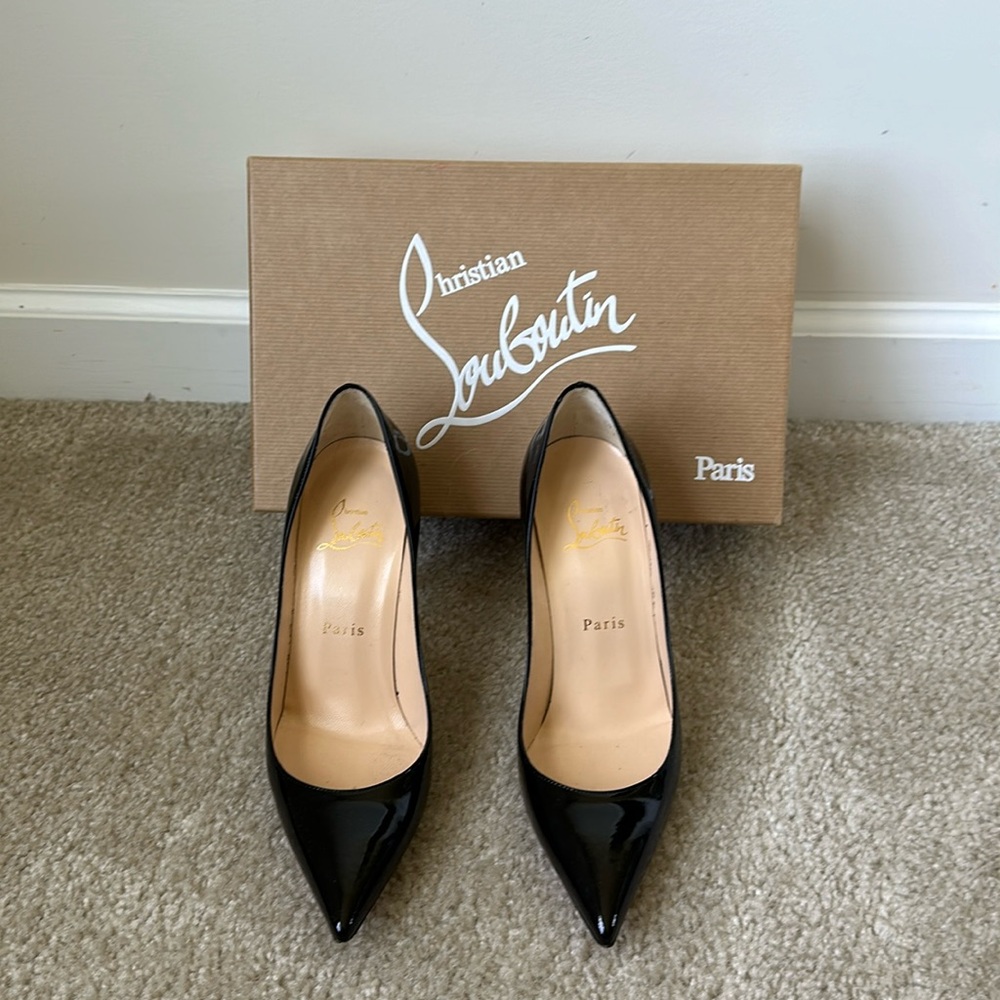 Christian Louboutin Declotte 100 Patent heels!